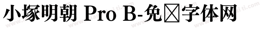小塚明朝 Pro B字体转换